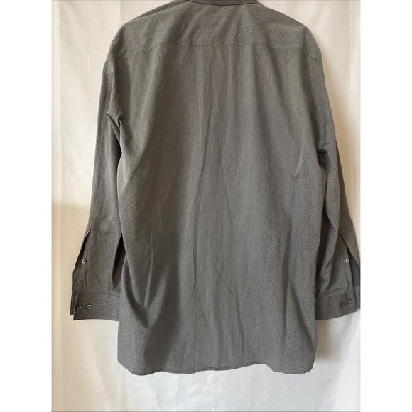 Hugo Boss Button Up Shirt Men 32/33 Gray Modern Fit Line Long Sleeve - Picture 8 of 8